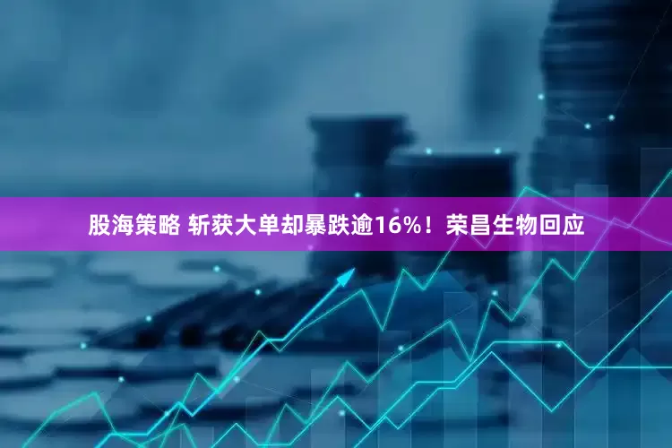 股海策略 斩获大单却暴跌逾16%！荣昌生物回应
