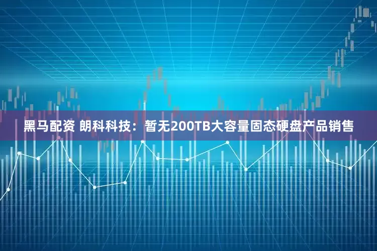 黑马配资 朗科科技：暂无200TB大容量固态硬盘产品销售